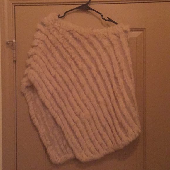 Sheared Rabbit Poncho - Picture 3 of 3